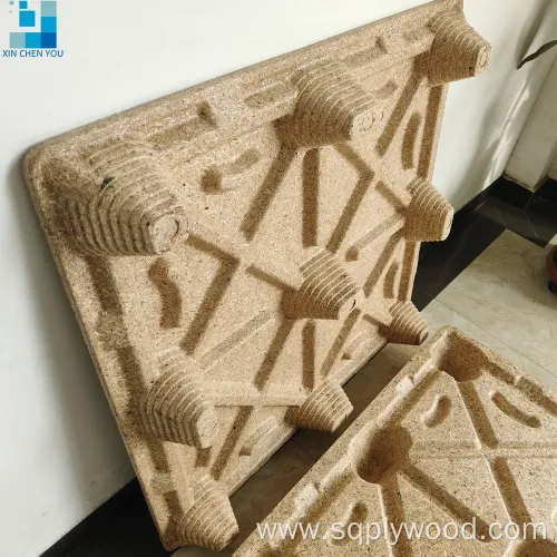 Nestable 80% Space Saving Compressed Wood Chip Pallets